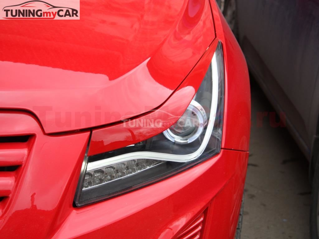 Реснички на фары для Chevrolet Cruze 2009-2015